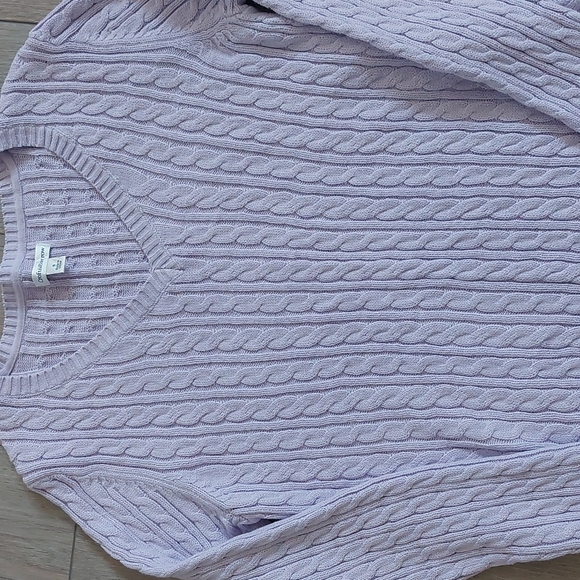 CROFT & BARROW Woman Longsleeve Lavender V-Neck Pullover Sweater Size Small - Picture 4 of 12